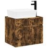 vidaXL Set di mobili per il bagno Rovere Fumo Legno ingegnerizzato