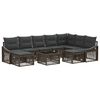 vidaXL Set Divano da Giardino 10 pz Grigio polyrattan