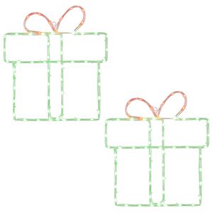 vidaXL Luci natalizie a sagoma per finestra LOVIISA 2 pz 160 LED