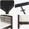 vidaXL Set da Pranzo per Giardino 5 pcs Marrone polyrattan