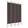 vidaXL Divisorio a 4 Pannelli Marrone 160x220 cm in Tessuto