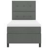 vidaXL Letto a molle con strisce LED Grigio scuro 80 x 200 cm Tessuto