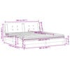 vidaXL Letto con Materasso Zadar Grigio 200x200 cm in Similpelle