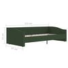 vidaXL Dormeuse con Materasso USB Verde Scuro in Tessuto 90x200 cm
