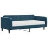 vidaXL Divano Letto con Materasso Blu 100x200 cm in Velluto