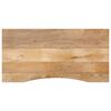 vidaXL Piano Scrivania con Curva 120x60x2,5cm Massello Grezzo di Mango
