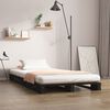 vidaXL Letto a Pallet Nero 75x190 cm Small Single Legno di Pino