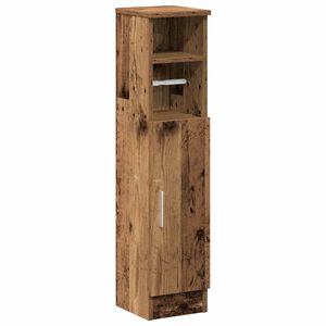 vidaXL Mobile da Bagno con Portarotolo Legno Antico 20,5x22x90 cm