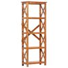 vidaXL Libreria 60x30x160 cm Legno Massello Acacia Finitura Ambra