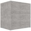 vidaXL Comodini 2 pz Grigio Cemento 40x30x40 cm in Legno Multistrato
