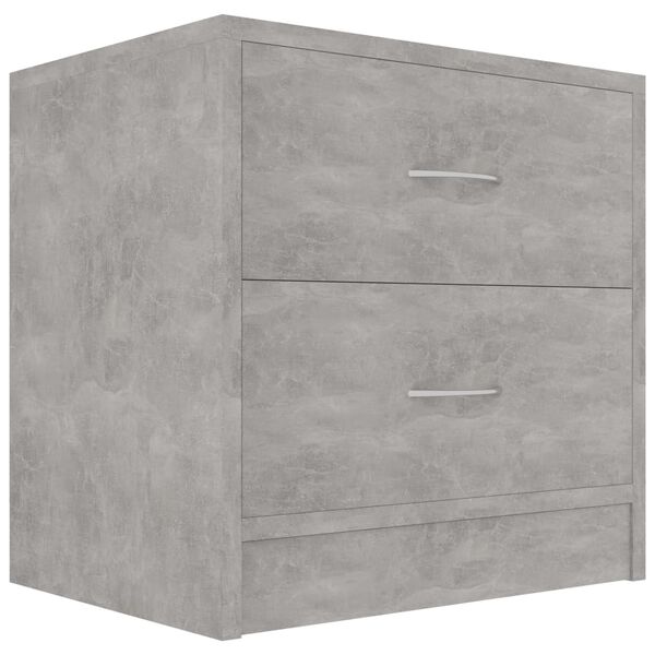 vidaXL Comodini 2 pz Grigio Cemento 40x30x40 cm in Legno Multistrato