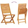 vidaXL Set Bistro Pieghevole 3 pcs Marrone Legno di Acacia Massello