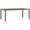 vidaXL Set Bistr&ograve; da Giardino 7 pz con Cuscini in Polyrattan Marrone