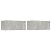 vidaXL Mobili TV 2 pz Grigio Cemento 80x30x30 cm in Legno Multistrato