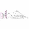 vidaXL Tenda Teepee per 9 Persone con tetto Grigio e arancione