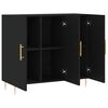 vidaXL Credenza Nera 90x34x80 cm in Legno Multistrato