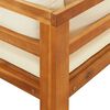 vidaXL Set Divani Giardino 3 pz Cuscini Bianco Crema in Legno d'Acacia