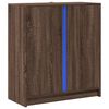 vidaXL Credenza con LED Rovere Marrone 77x34x85 cm Legno Multistrato