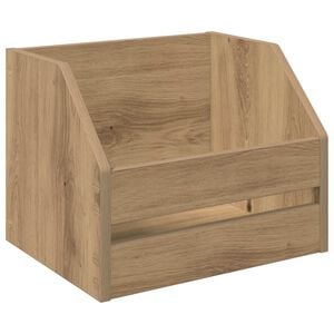 vidaXL Scatola per album in vinile Rovere Artigianale 38 x 30 x 29 cm
