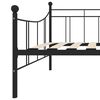vidaXL Telaio Divano Letto Nero in Metallo 90x200 cm
