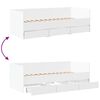 vidaXL Divano Letto con Cassetti senza Materasso Bianco 100x200 cm