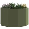 vidaXL Fioriera Verde oliva 60 x 60 x 35 cm Acciaio