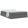 vidaXL Letto con contenitore e materasso Grigio scuro 140 x 200 cm