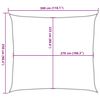 vidaXL Vela Parasole 160 g/m² Bianca 2,5x3 m in HDPE