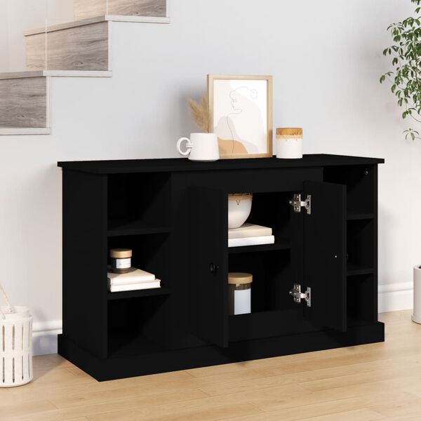 vidaXL Credenza Nera 100x35,5x60 cm in Legno Multistrato