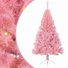 vidaXL Albero di Natale artificiale con luci integrate Rosa 120 cm PVC
