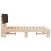 vidaXL Letto con Testiera Rivestita Talpa 135 x 190 cm Pino massello