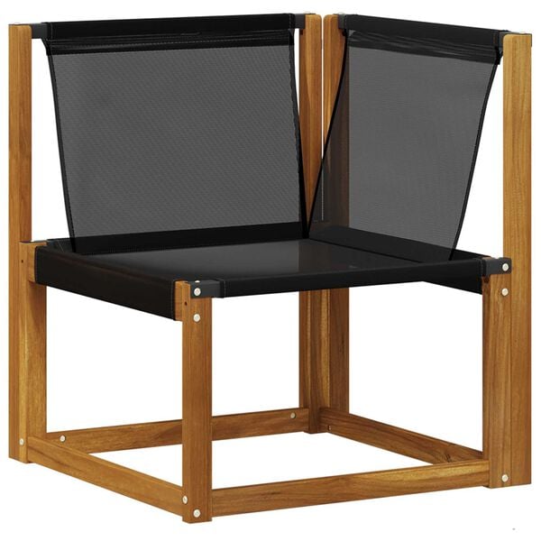 vidaXL Set di divani da esterno con cuscino 7 pcs Naturale e Nero