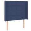 vidaXL Letto a Molle con Materasso e LED Blu 90x200 cm in Tessuto