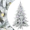 vidaXL Albero di Natale Artificiale con Rami Pieghevoli Bianco 240 cm