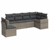 vidaXL Set Divano da Giardino 6 pz con Cuscini Grigio in Polyrattan