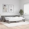 vidaXL Divano Letto Estraibile Materassi Grigio Scuro 90x190cm Tessuto