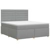 vidaXL Letto box spring con materasso Grigio Chiaro 140 x 190 cm