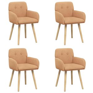 vidaXL Sedie da pranzo 4 pz Boucl&eacute; Beige 59 x 56,5 x 85 cm