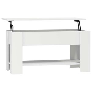 vidaXL Tavolino da Salotto Bianco 101x49x52 cm in Legno Multistrato