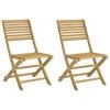 vidaXL Sedie pieghevoli 2 pezzi 48,5x61,5x87 cm Legno massello di acacia