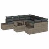 vidaXL Set di divani con cuscino 9 pcs Grigio polyrattan