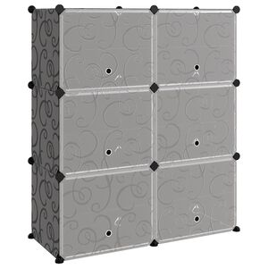 vidaXL Scarpiera Nera 84,5x31x93,5 cm in PP