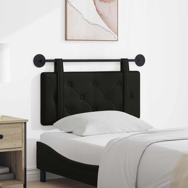 vidaXL Testata appesa Montaggio a parete Nero 80 cm Pelle Sintetica