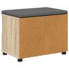 vidaXL Panca per ingresso con cuscino Rovere Sonoma 60 x 38 x 46 cm