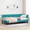 vidaXL Struttura Letto Angolare con Materasso Turchese 90 x 190 cm