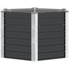 vidaXL Fioriera per Giardino Antracite 129x129x77cm in Acciaio Zincato