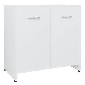 vidaXL Armadio da Bagno Bianco 60x33x61 cm in Legno Multistrato