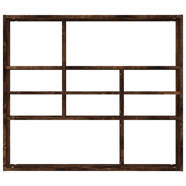 vidaXL Mensola a Muro Rovere Fumo 90x16x78 cm in Legno Multistrato