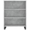 vidaXL Credenza Grigio Cemento 69,5x34x180 cm in Legno Multistrato