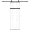 vidaXL Porta Scorrevole con Ferramenta Nera 76x205 cm in Vetro ESG